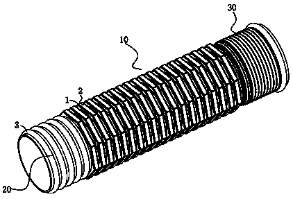 Outer polygonal reinforced corrugated pipe and forming process thereof