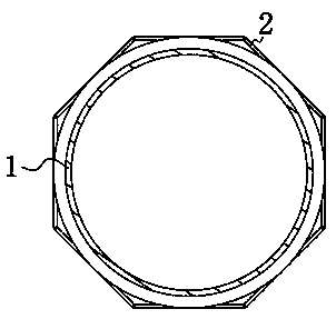 Outer polygonal reinforced corrugated pipe and forming process thereof