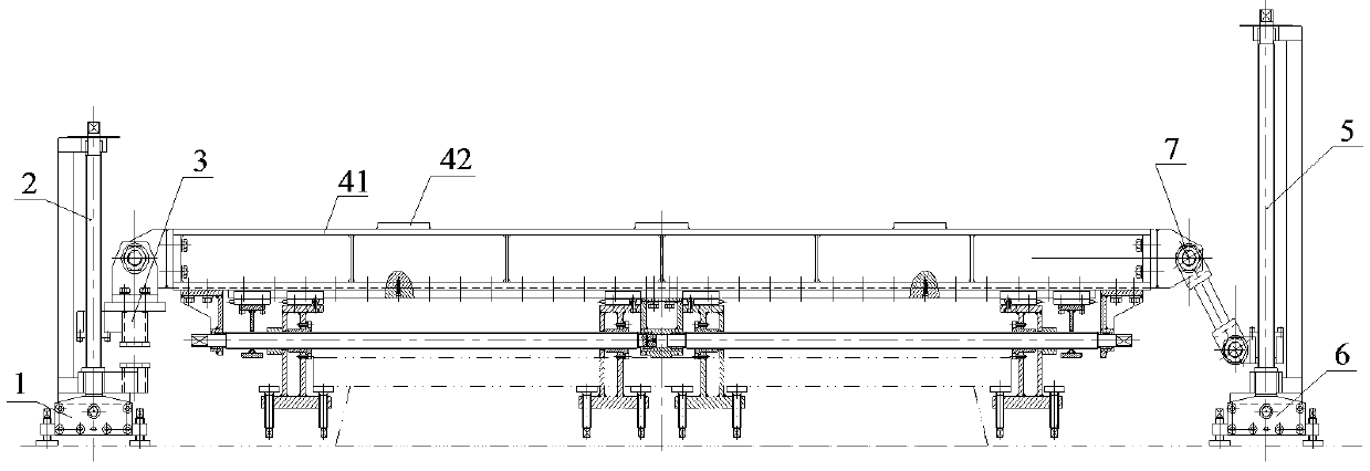 Horizontal base positioning and adjusting tooling and adjusting method thereof