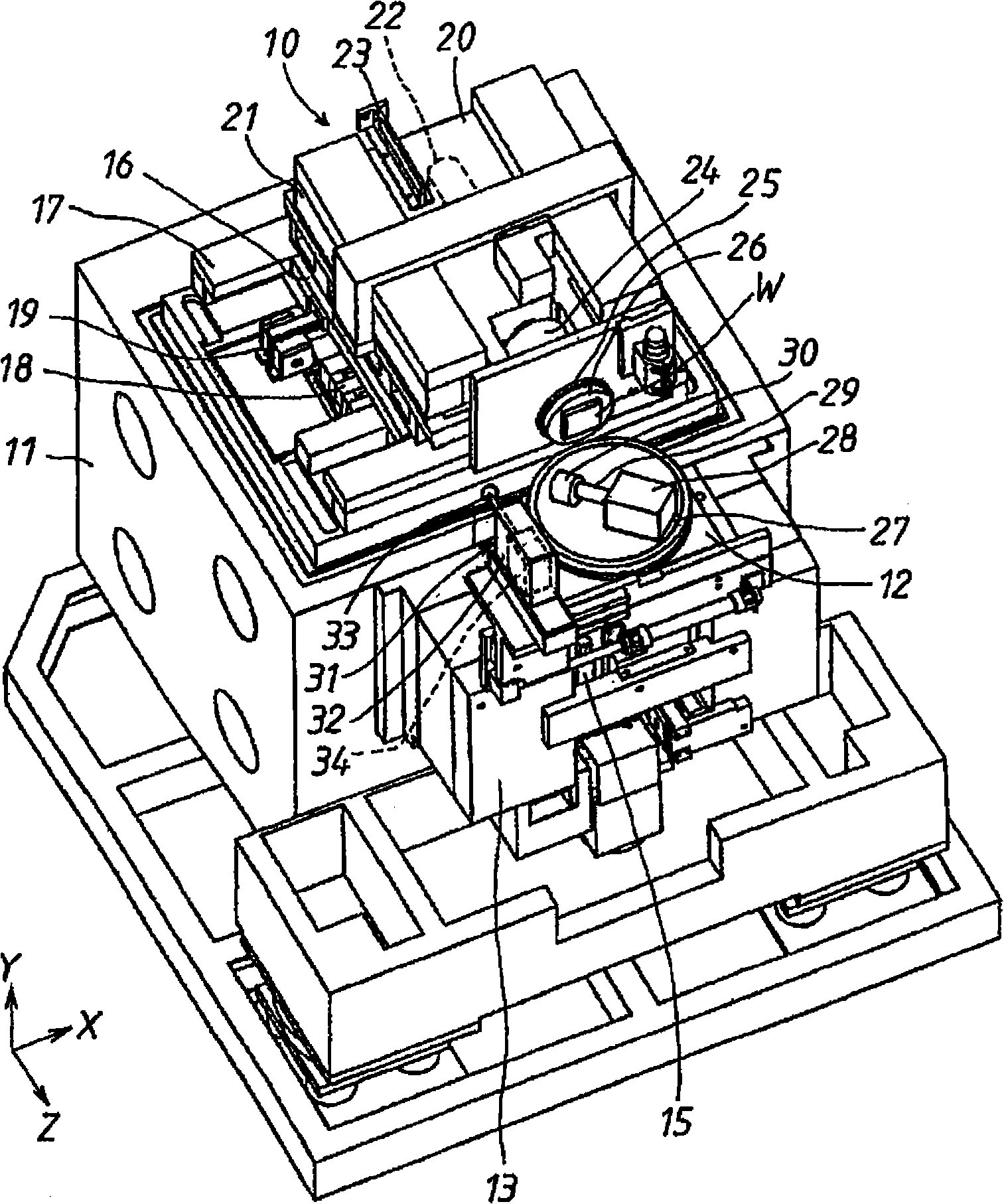 Workpiece reference point detection method and process apparatus using same