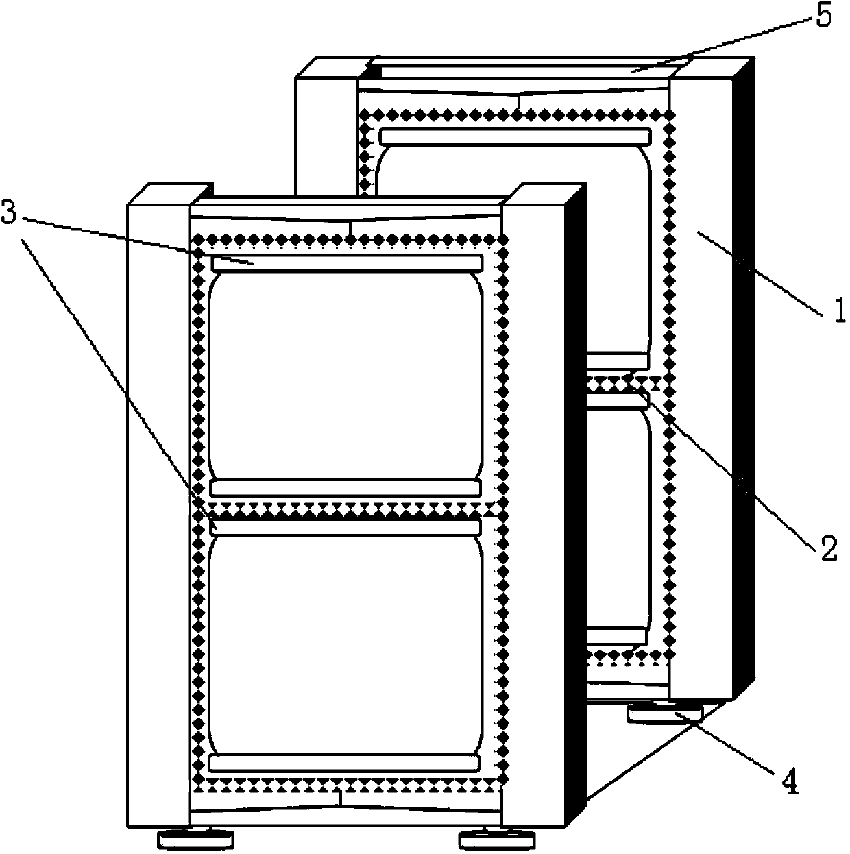 Air lock of carbon fiber pre-oxidation equipment