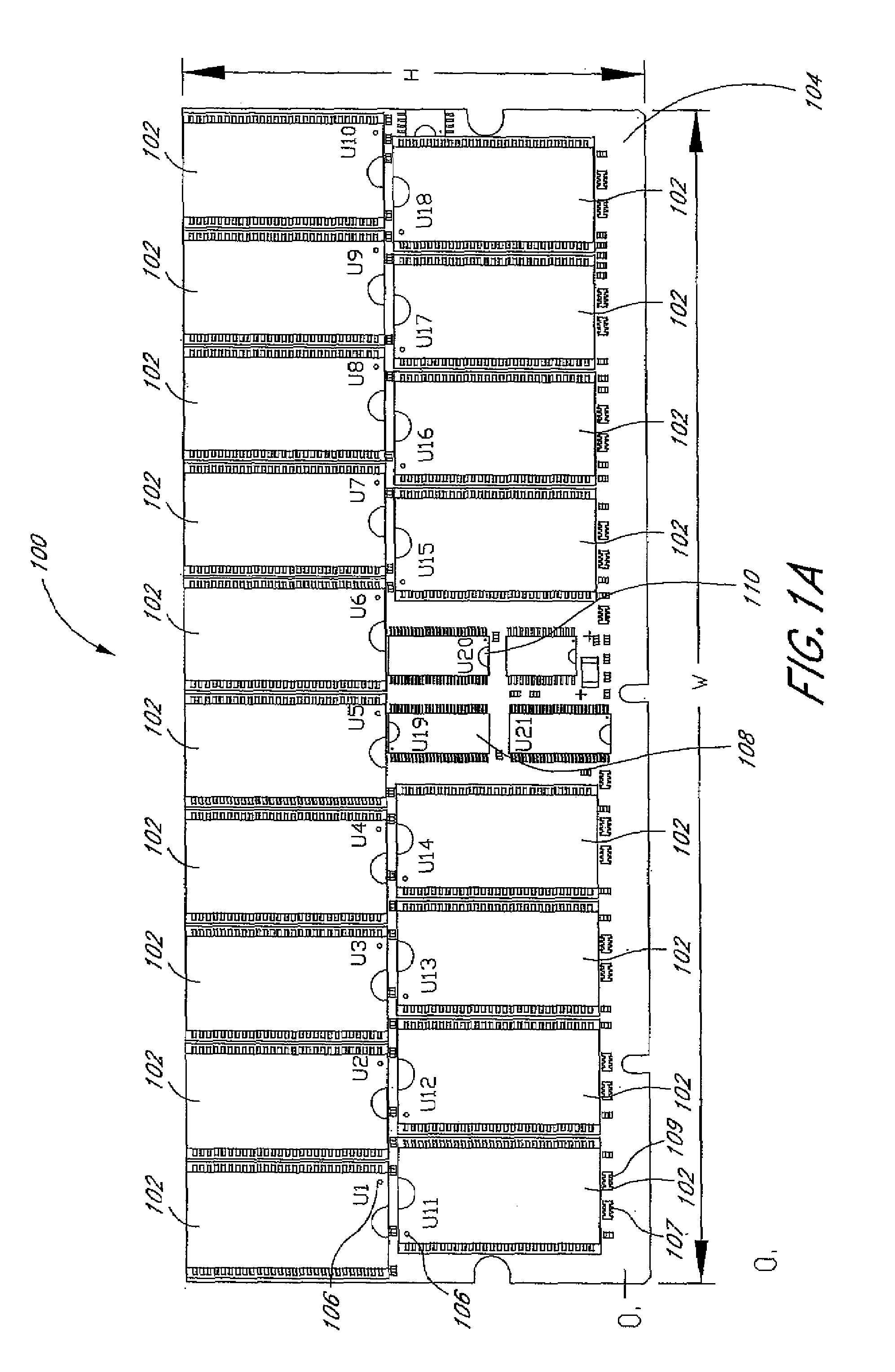 Arrangement of integrated circuits in a memory module