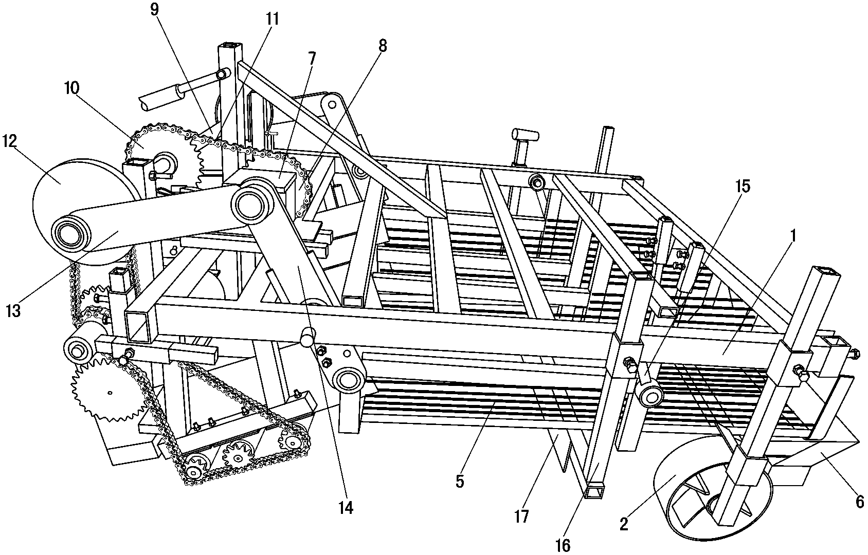 Scallion harvest machine