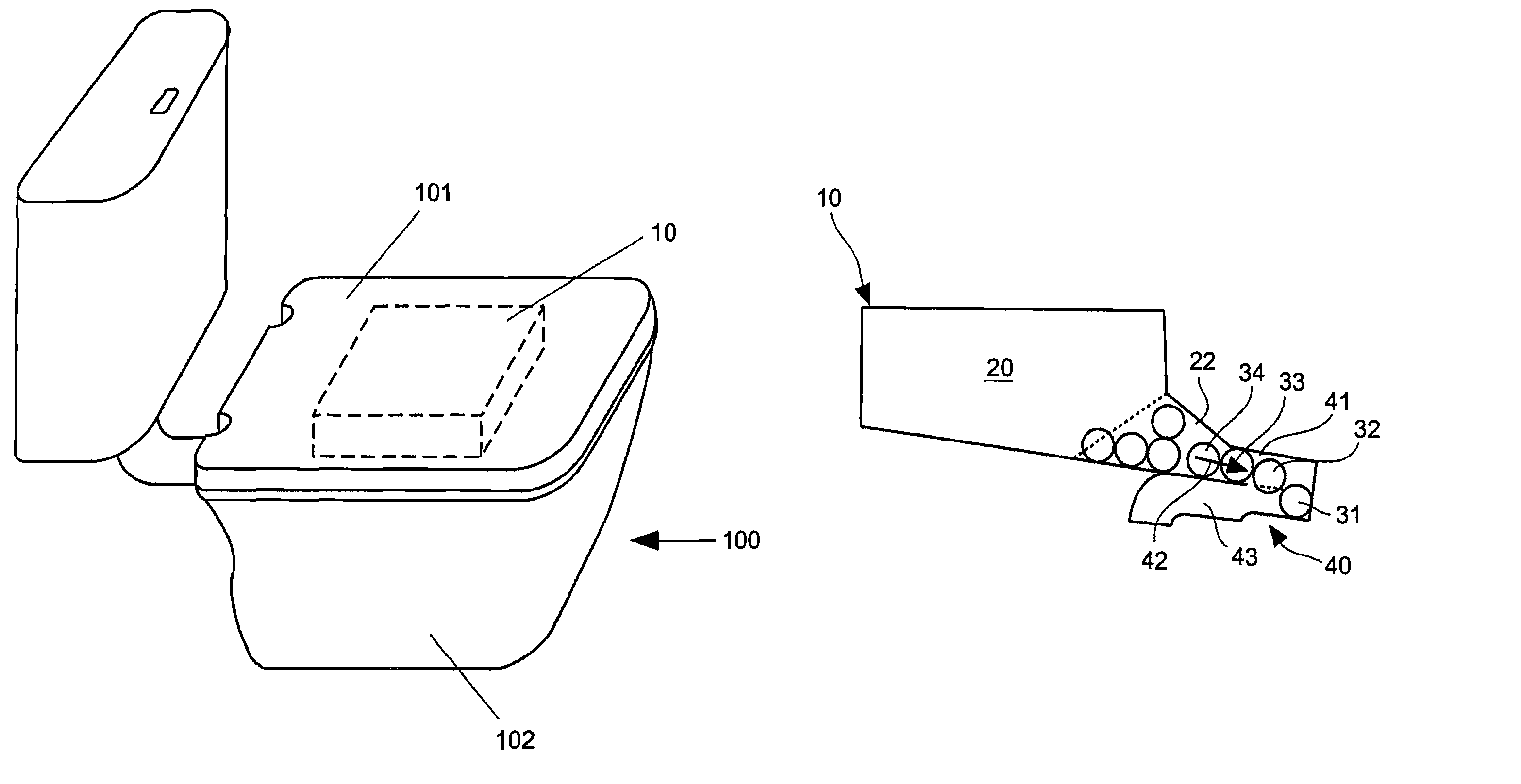 Toliet dosing dispenser