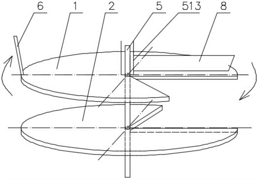 Self-sealing double-layer horizontal rotary disk cinder valve