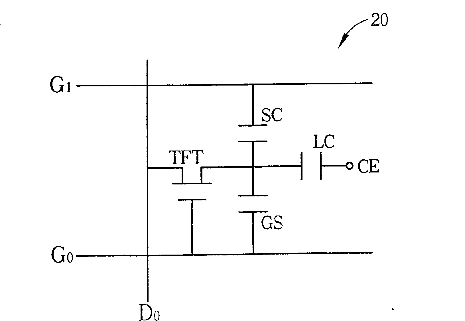 Low flicker liquid crystal display panel