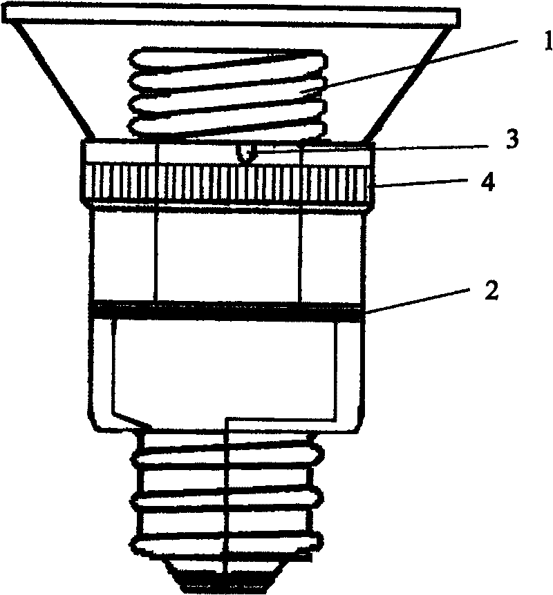 New type non-filament florescent lamp working in brightness arc transition zone