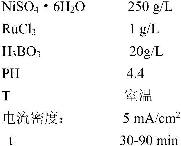 A direct methanol fuel cell runi/tio  <sub>2</sub> Nanotube electrode and preparation method