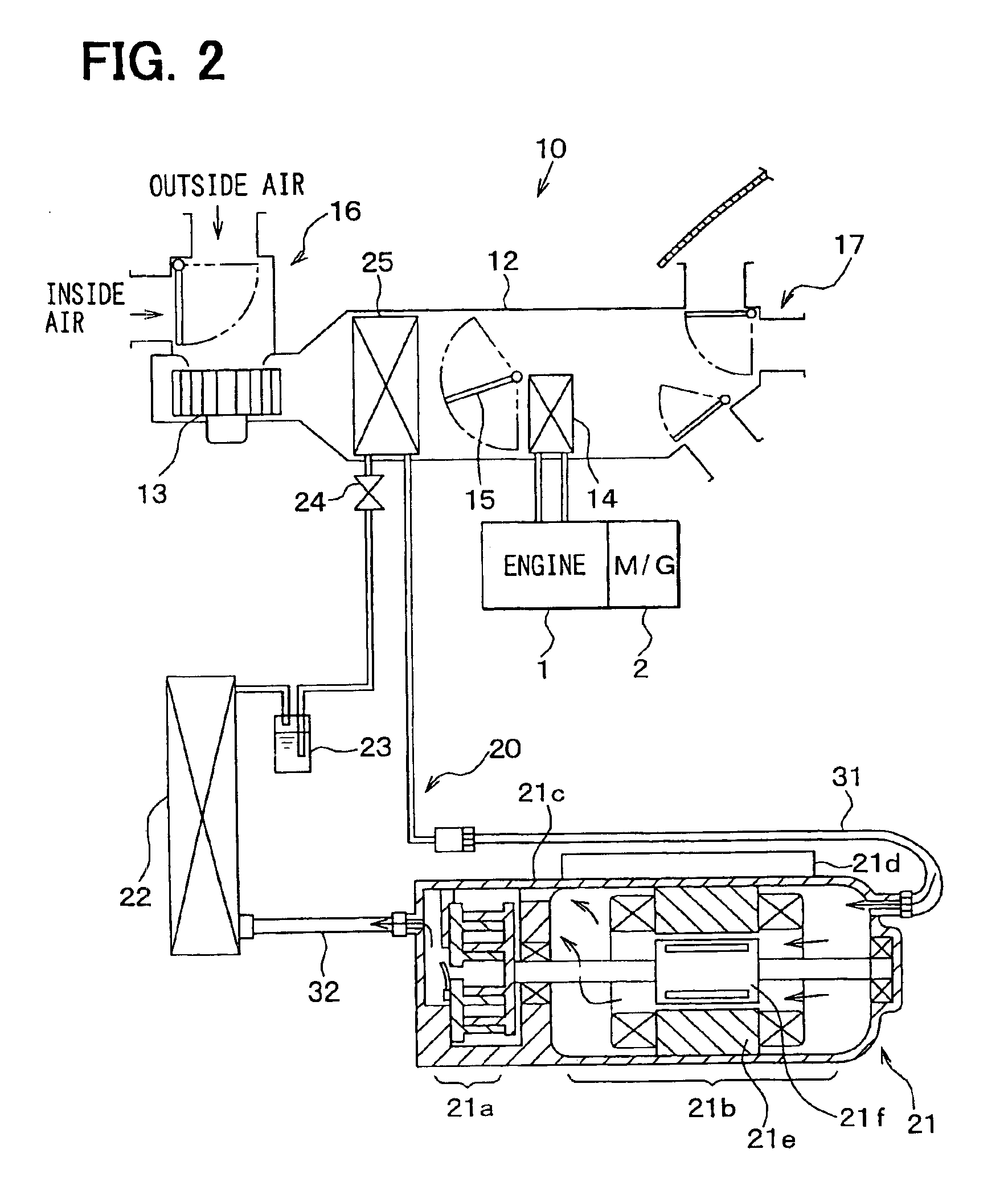 Air conditioner with control of compressor