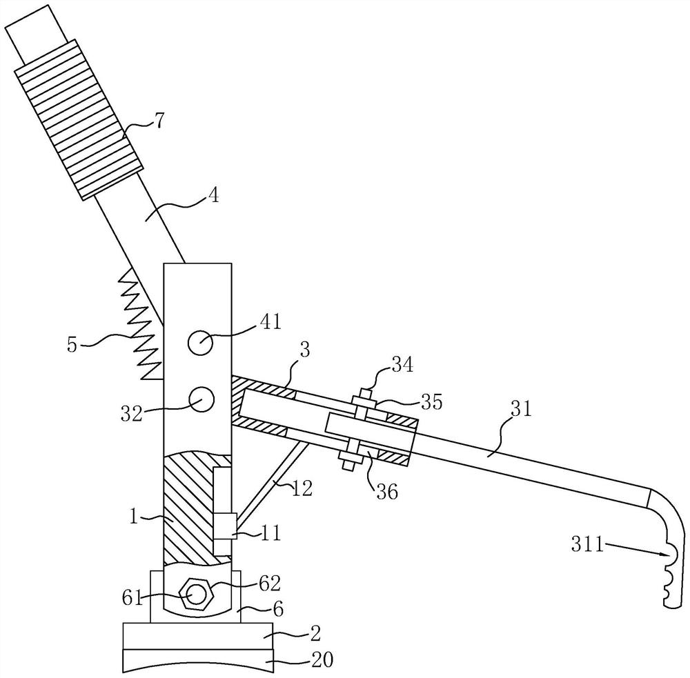 An auxiliary device applied to spring installation