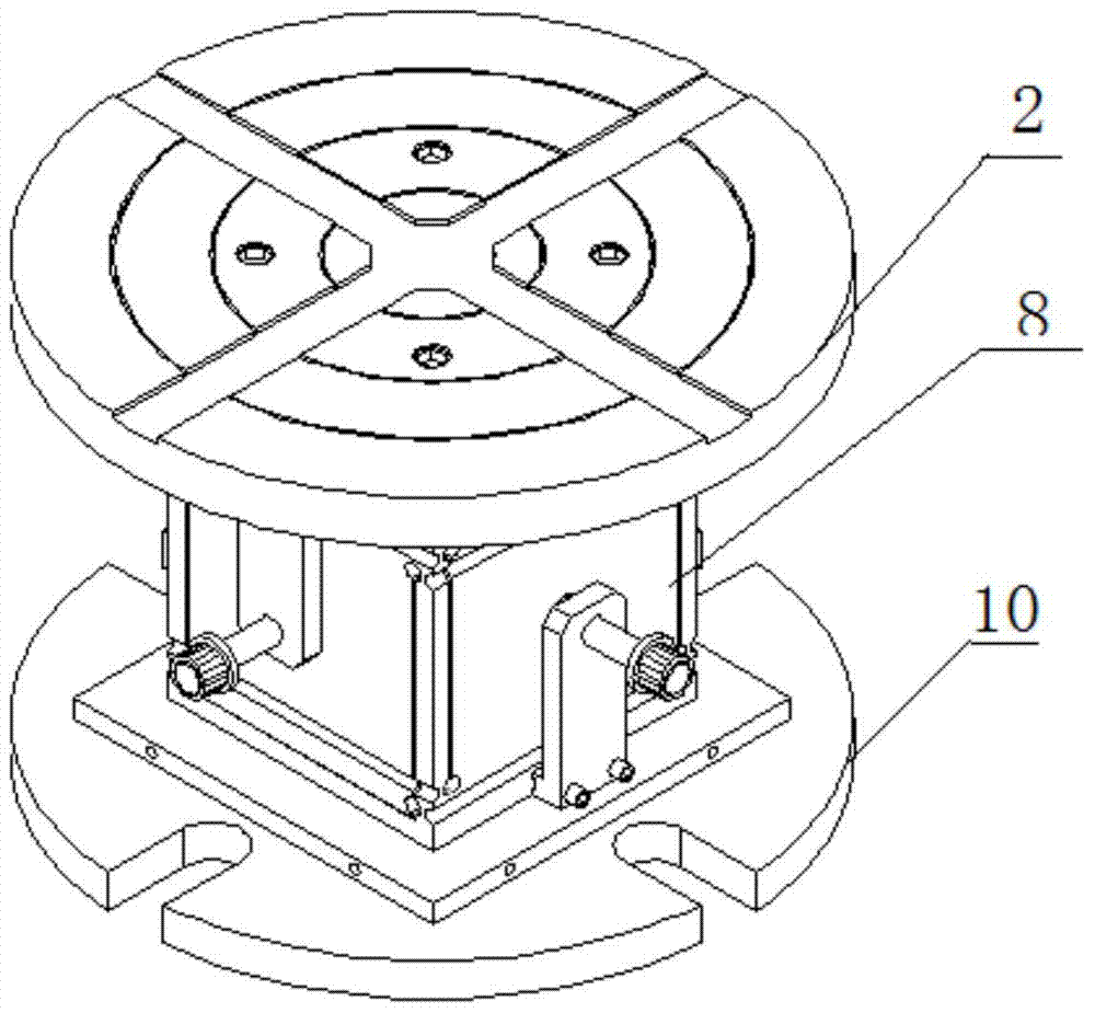 Leveling and self-aligning micro-motion workbench