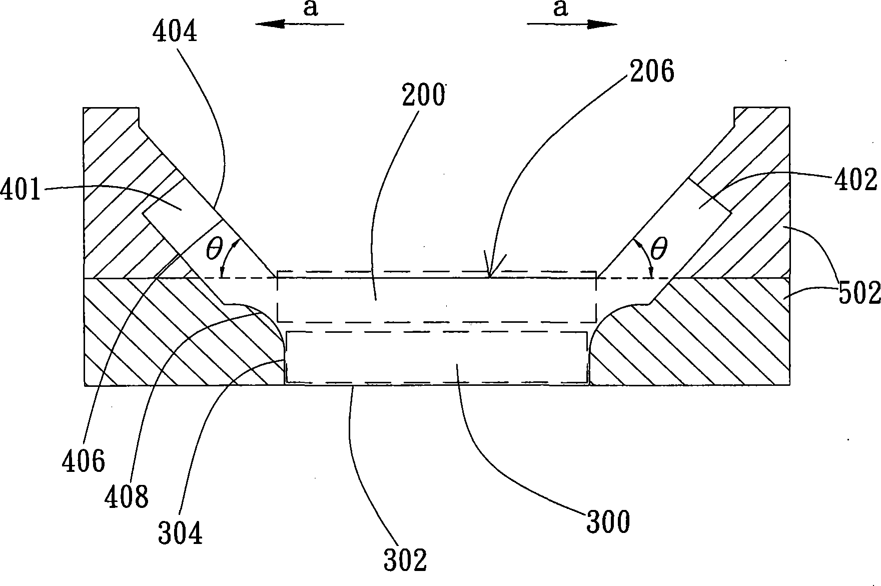 Light-emitting diode structure with metal reflection surface and heat sink