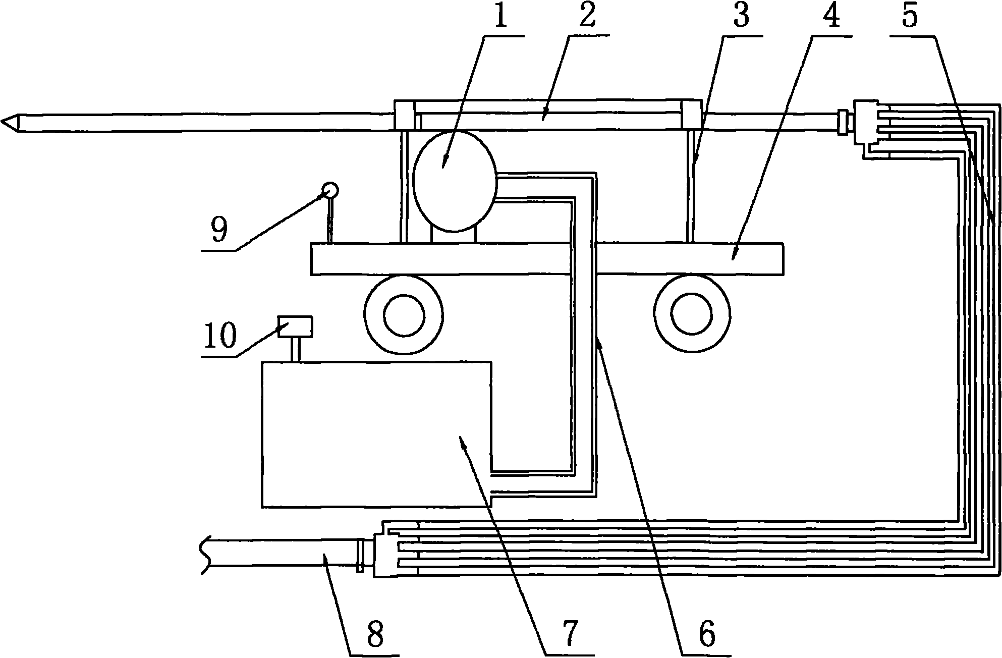 High-pressure small jet coal and gas outburst control device