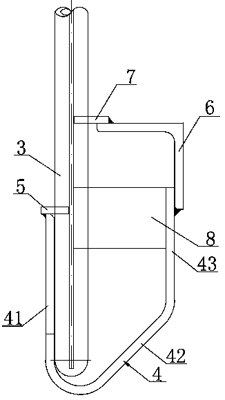 Protection mechanism of transition segment of bottom blowing waste heat boiler