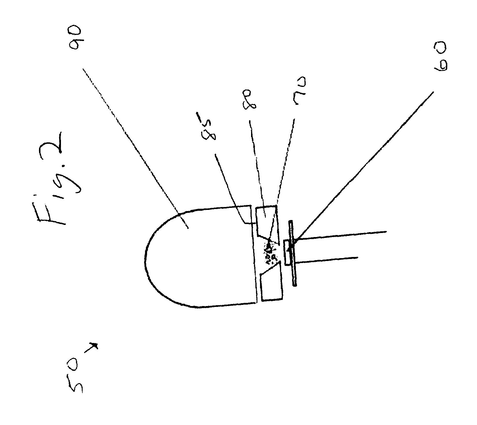 Light source using emitting particles to provide visible light