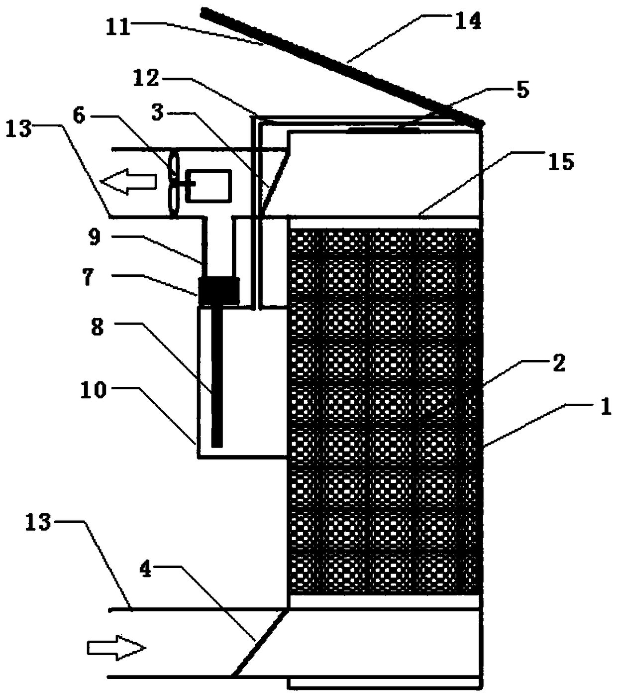 Solar indoor air humidity control device