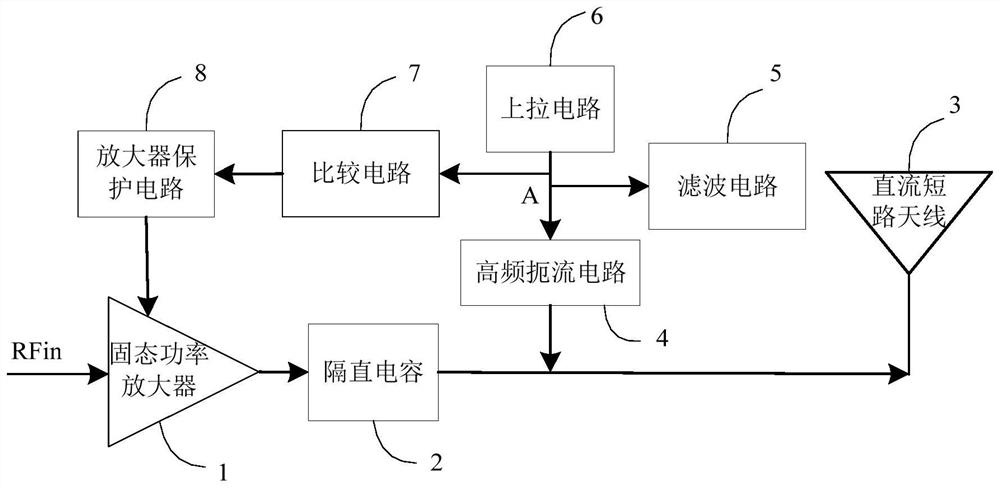 Open circuit protection circuit of solid-state power amplifier