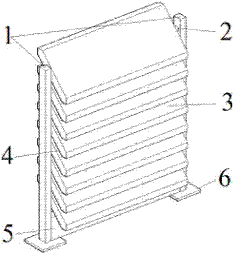 Shutter-type wind sound barrier