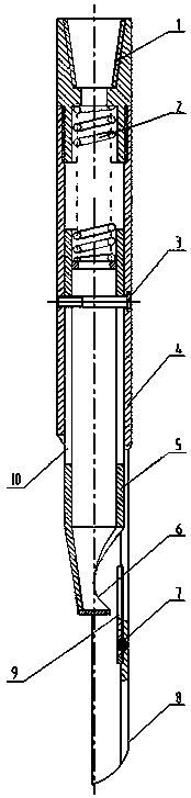 Tube pump fixed ball overshot and its use method