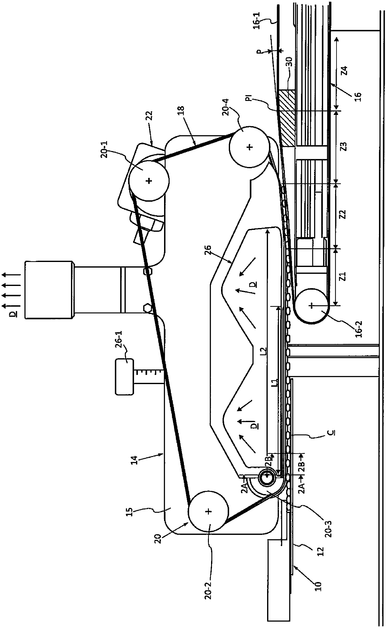 Transfer and spacing module for a tablet handling machine and device incorporating said module