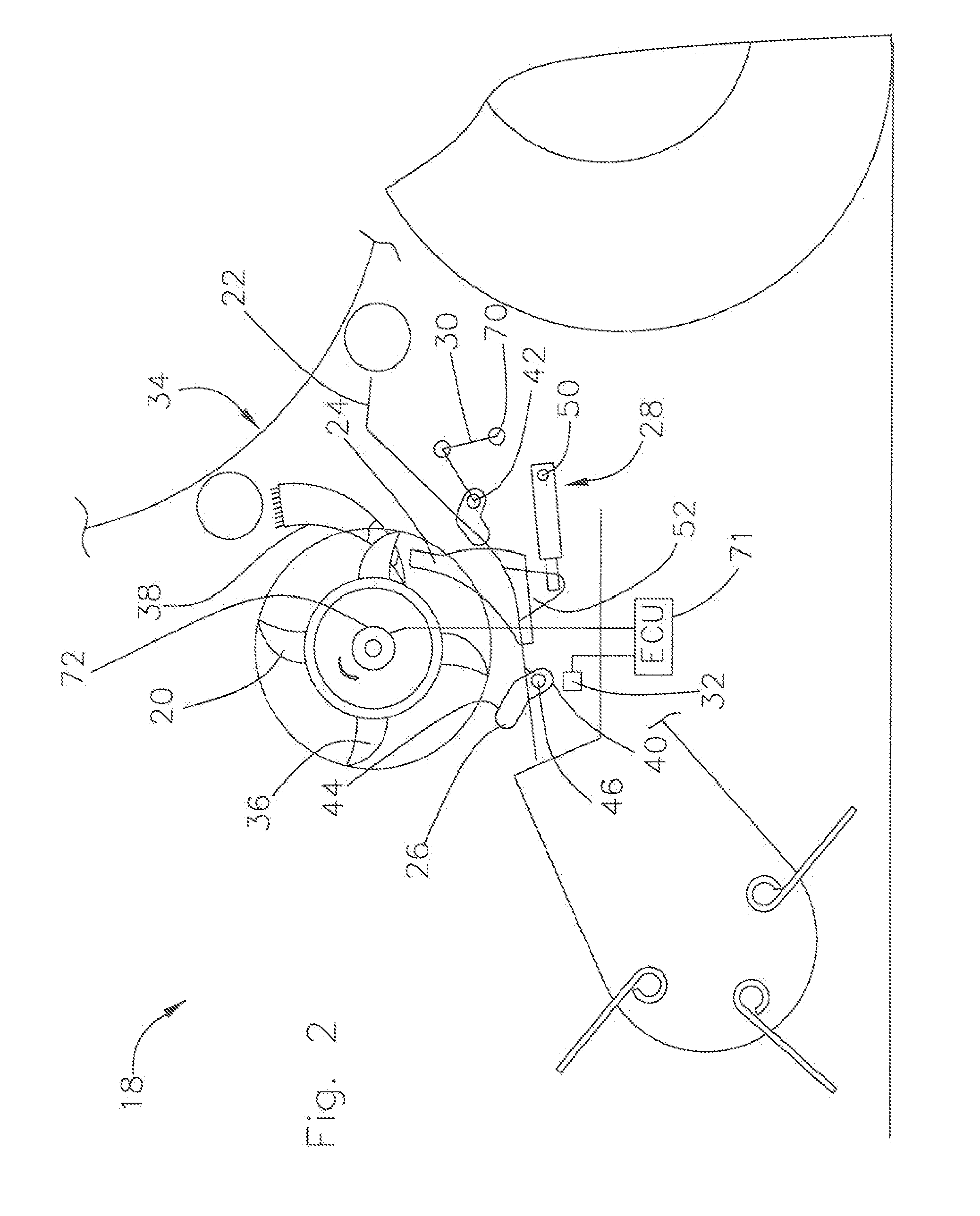 Crop processing device with relief system