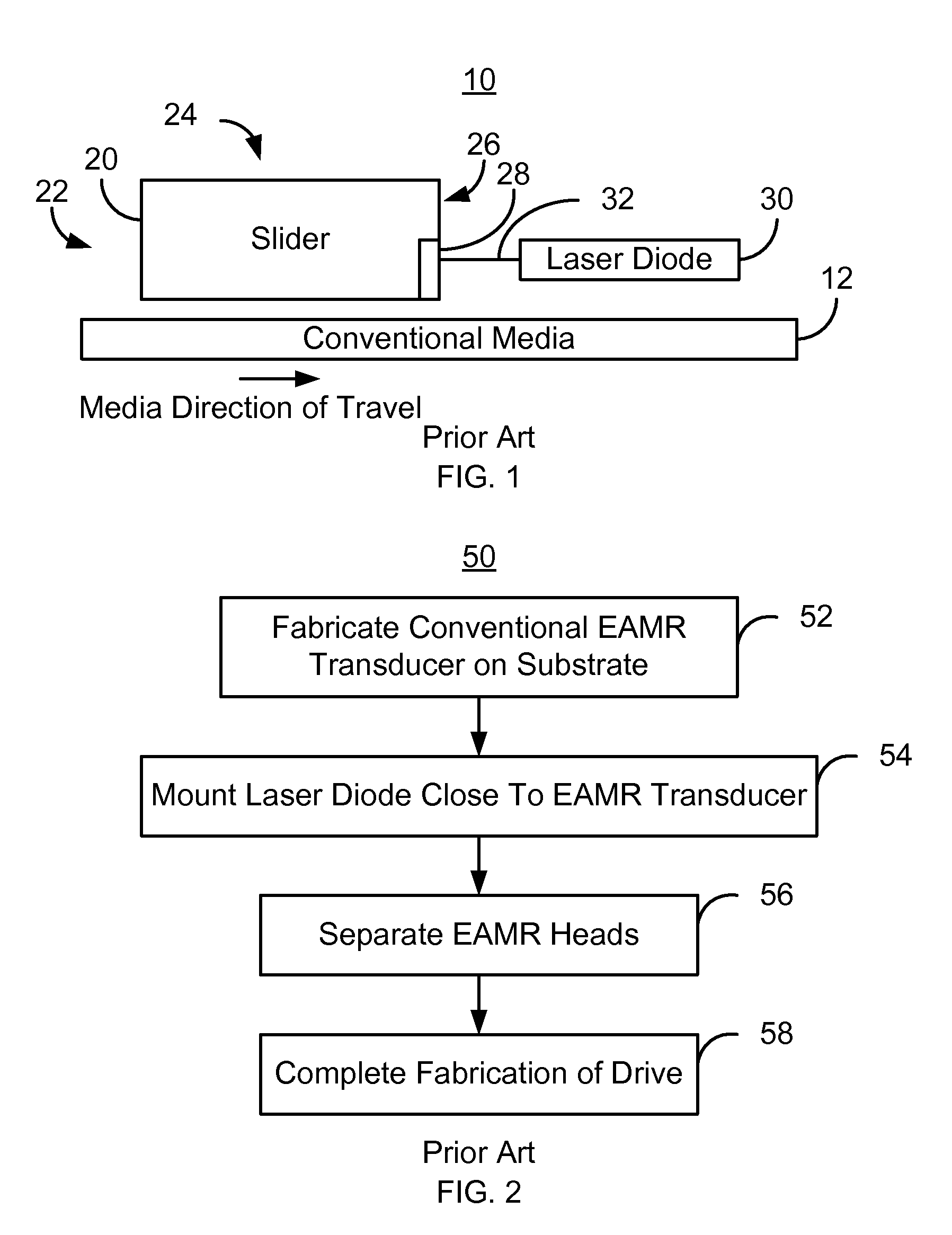 Method and system for mounting lasers on energy assisted magnetic recording heads