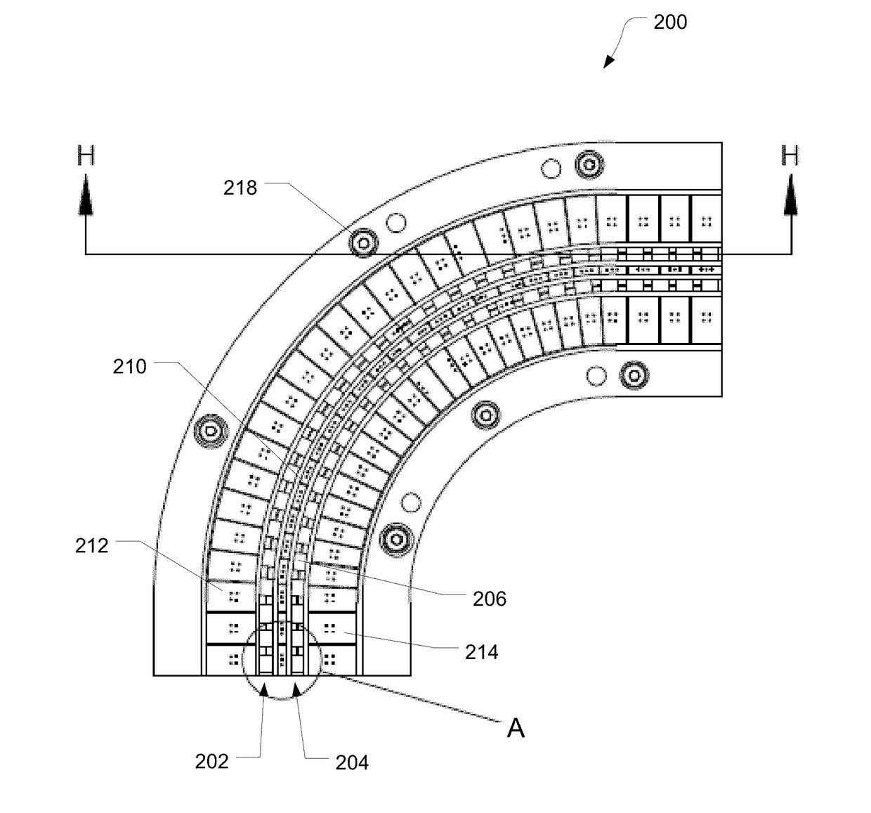 Multipole PCB with small robotically installed rod segments