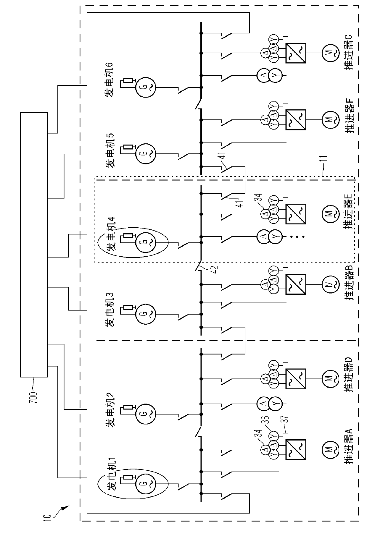 Fault protection system for a power system of dynamically positioned vessel