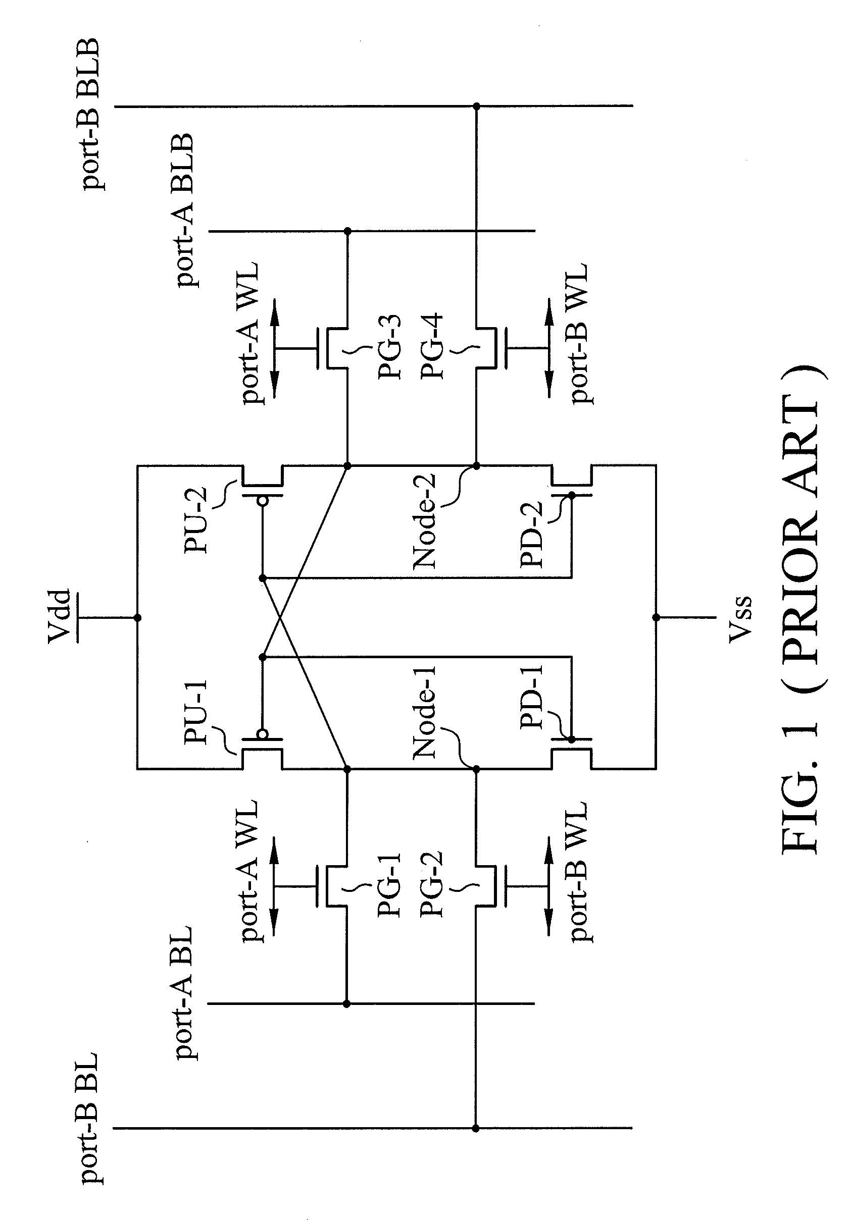 Cell structure for dual port SRAM