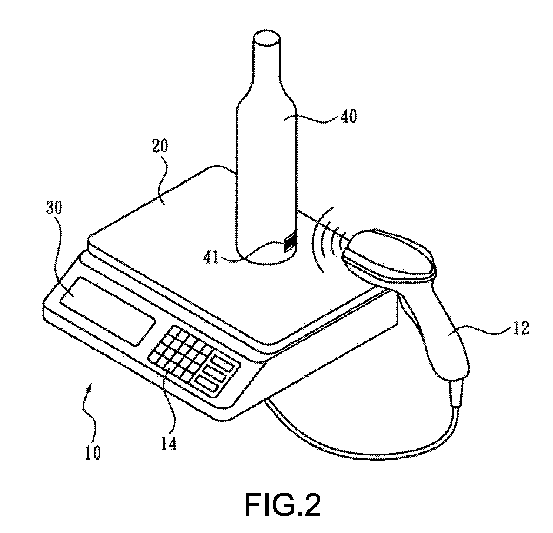 Electronic scale for recording health administration data