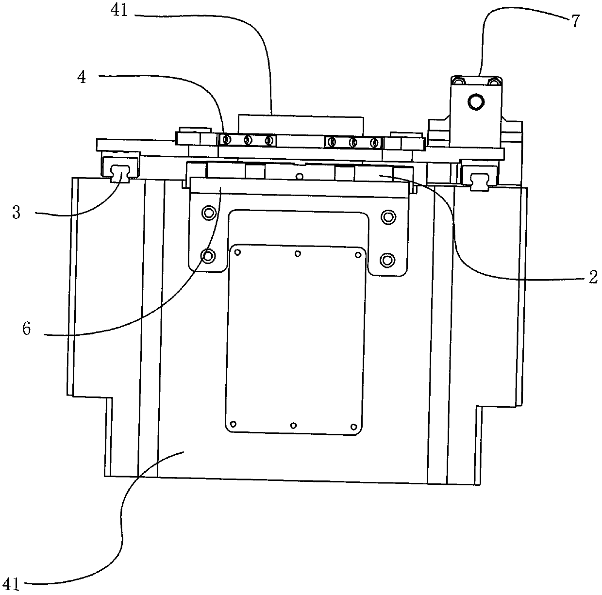 Working table structure of vertical internal broaching machine