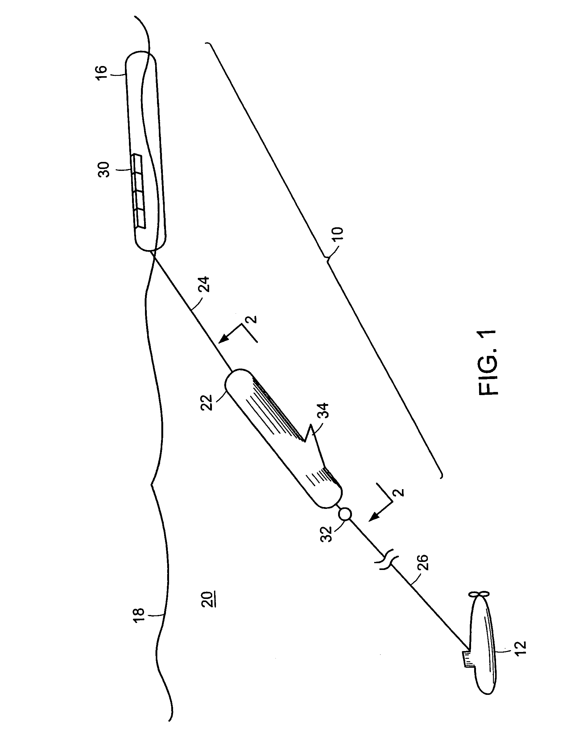 Plunging towed array antenna