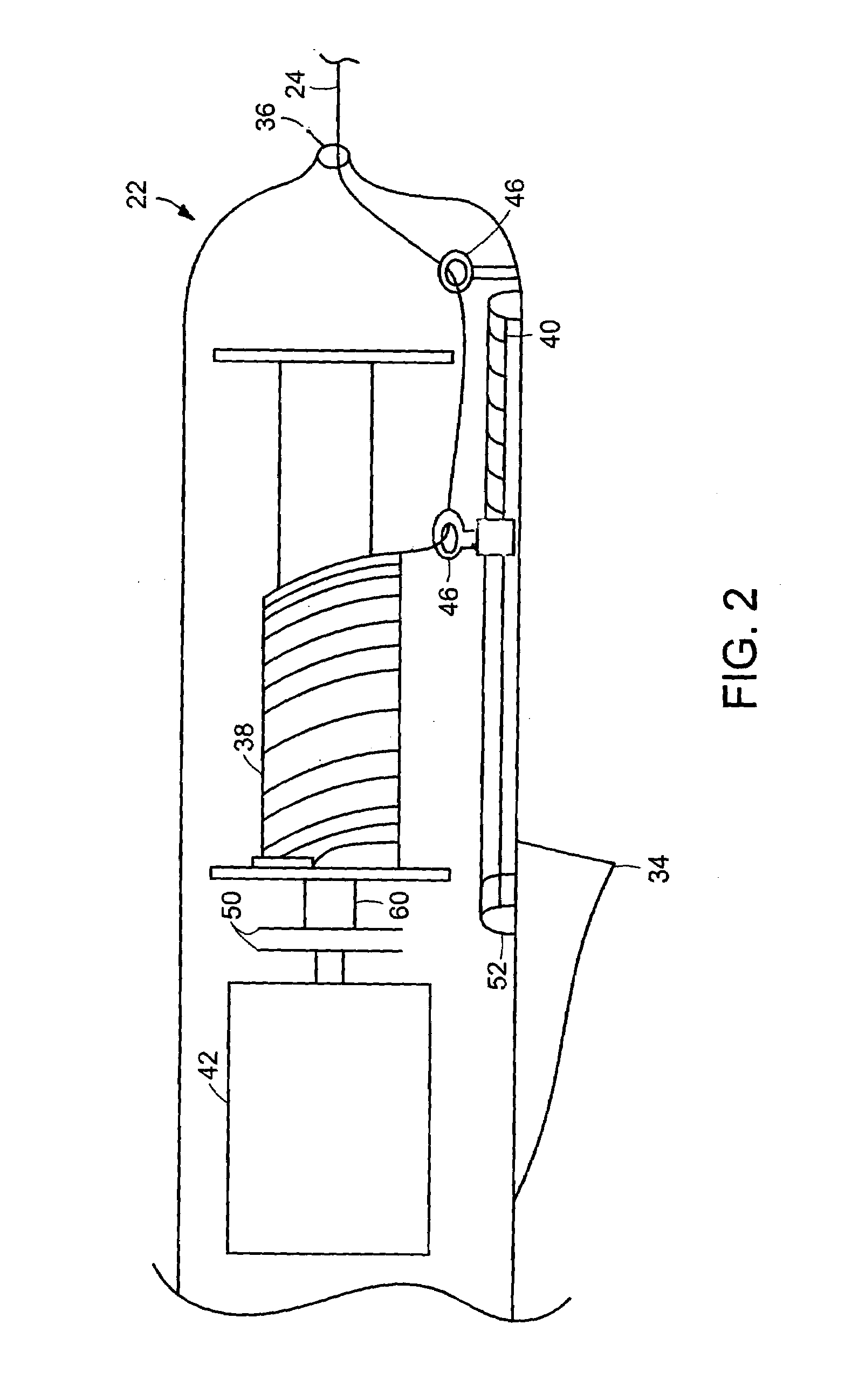 Plunging towed array antenna