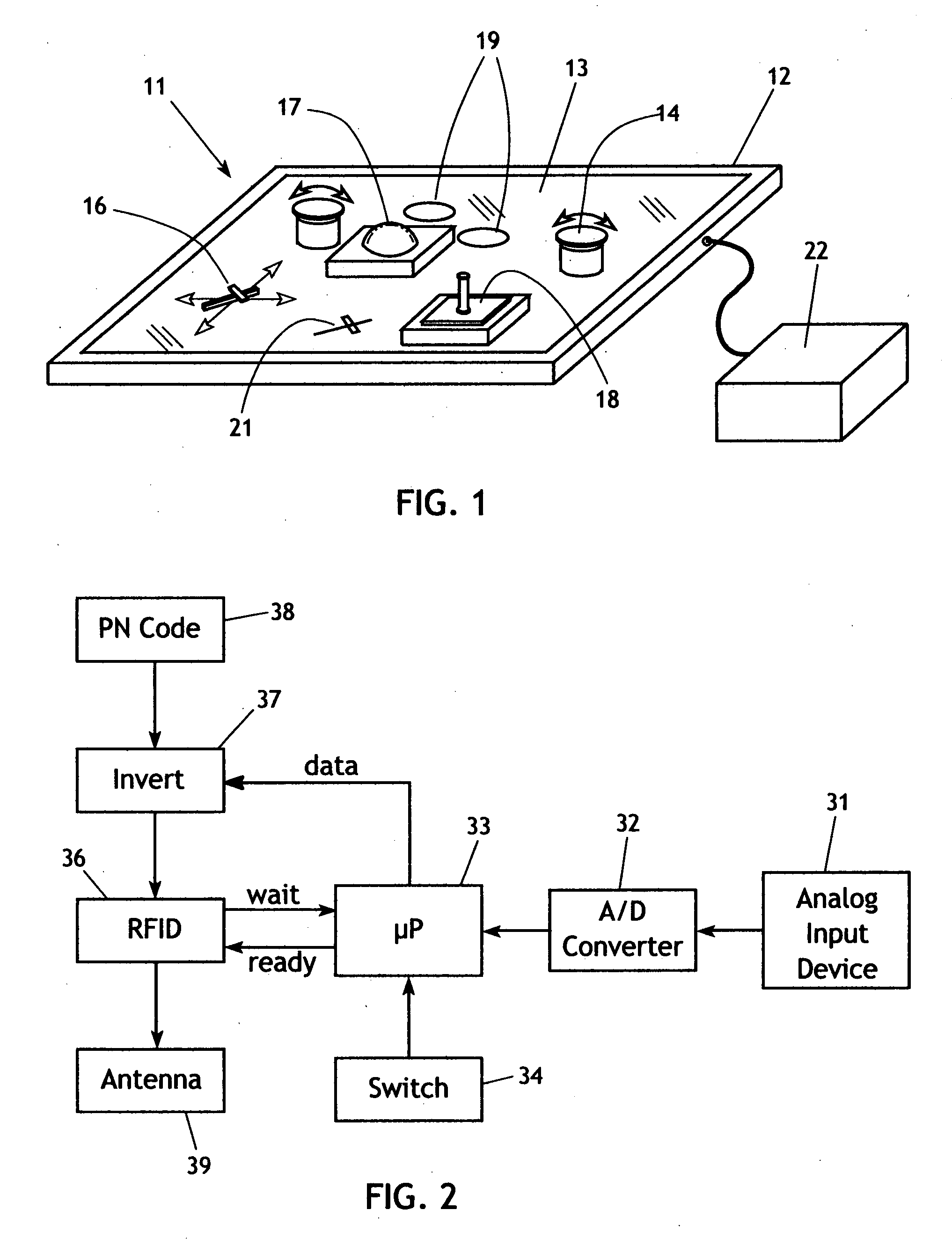 Continuous variable wireless data input to RFID reader