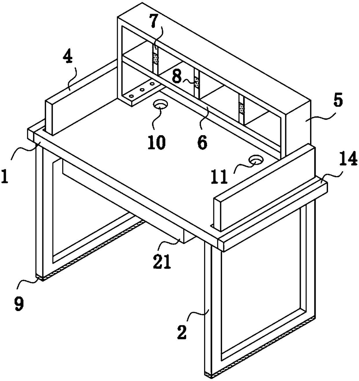 Light desk for ship cabin