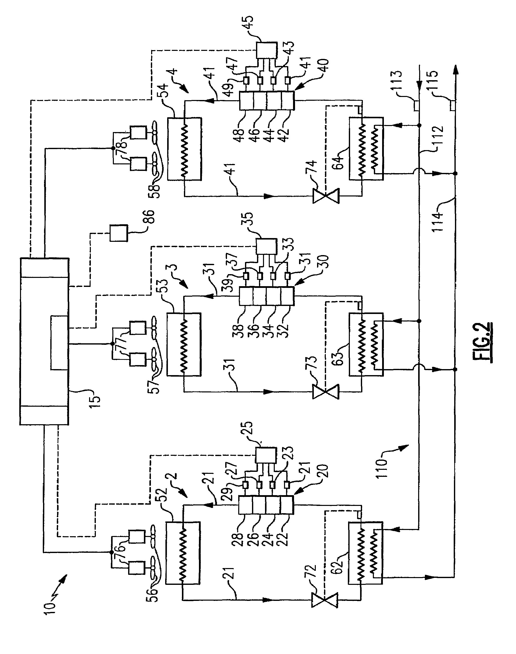 Optimization of air cooled chiller system operation