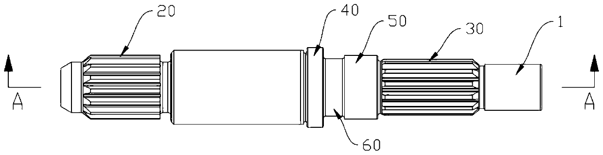 Spline transmission shaft and machining technology thereof