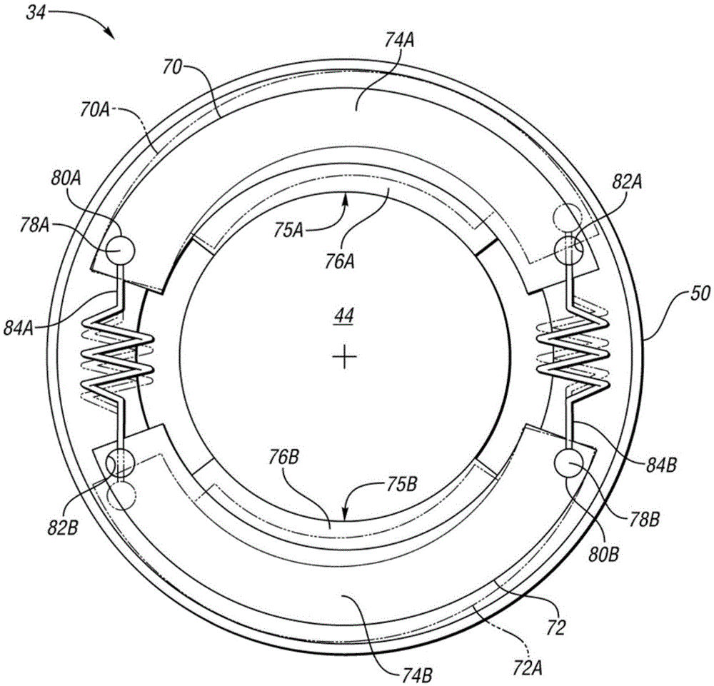 Hybrid powertrain with centrifugally actuated electric motor disconnect clutch and control method