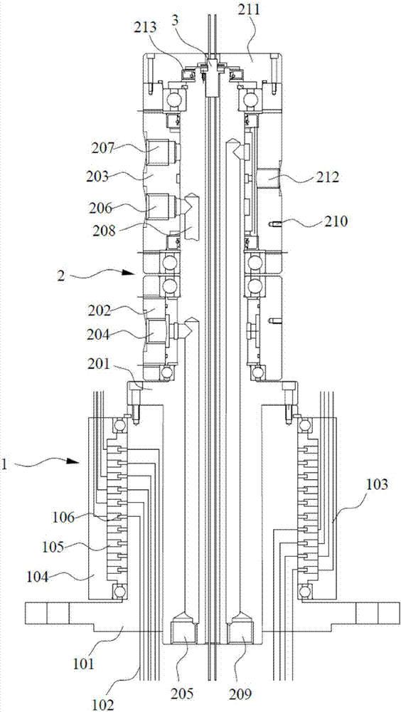 Gas-liquid photoelectric combined slip ring