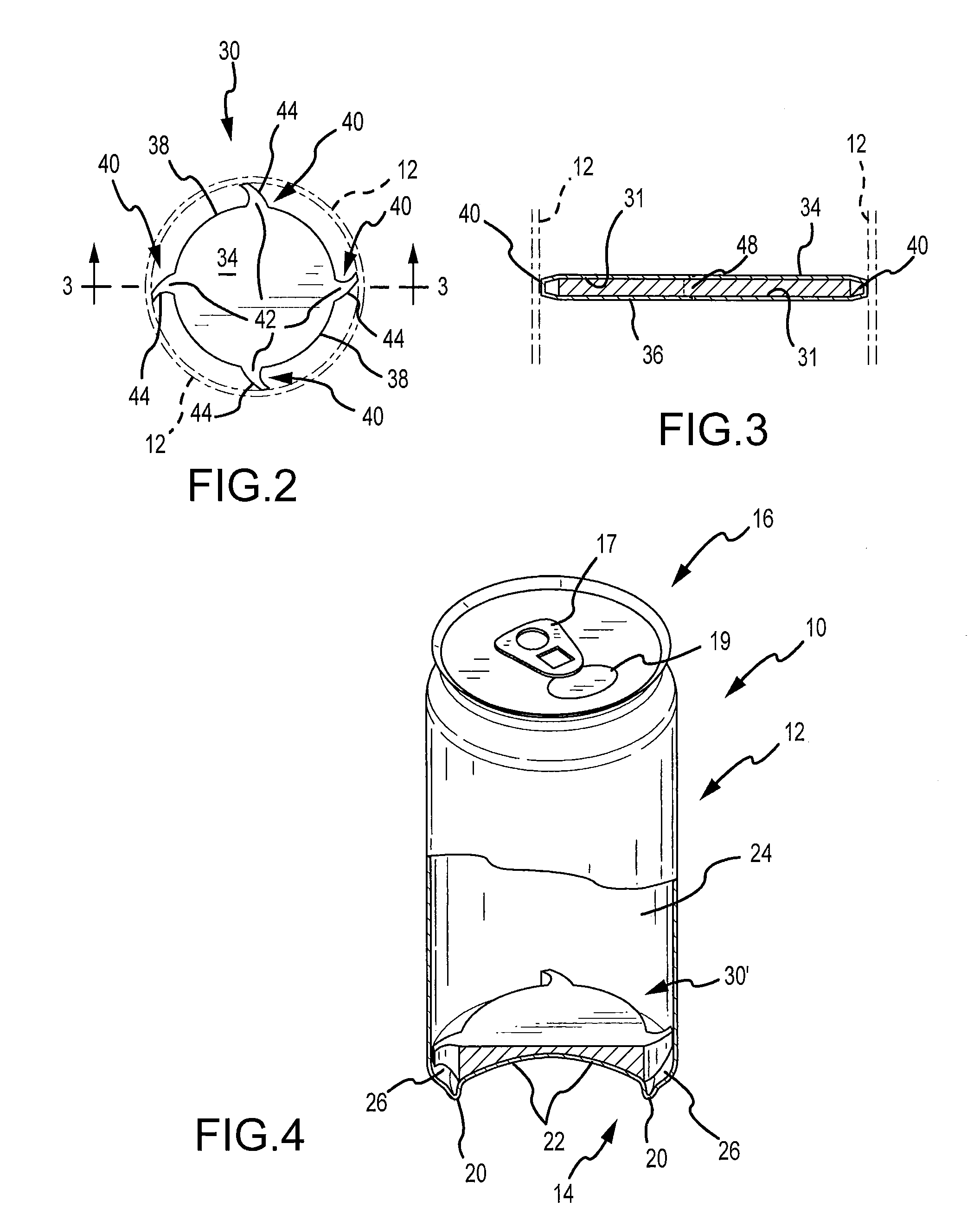 Container incorporating integral cooling element