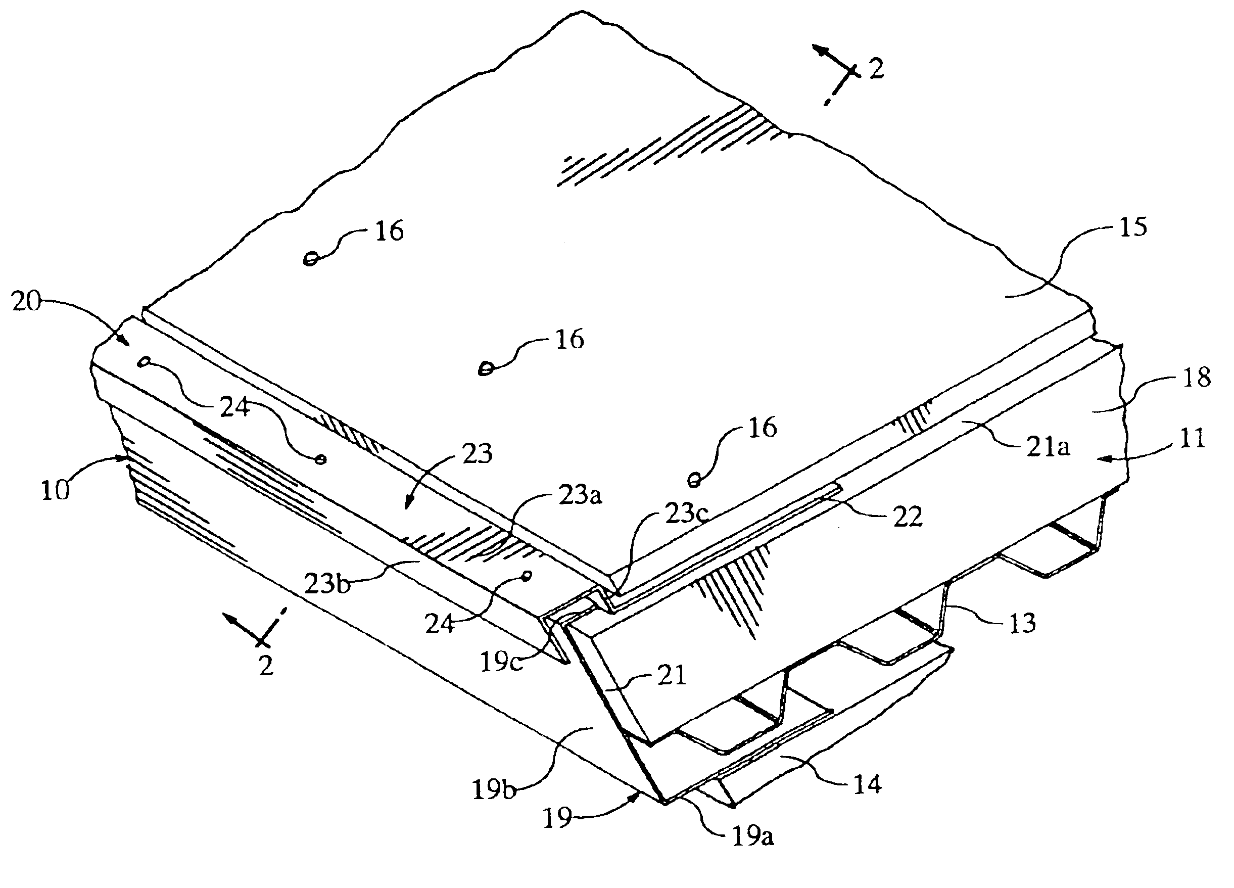 Roof deck and parapet structure