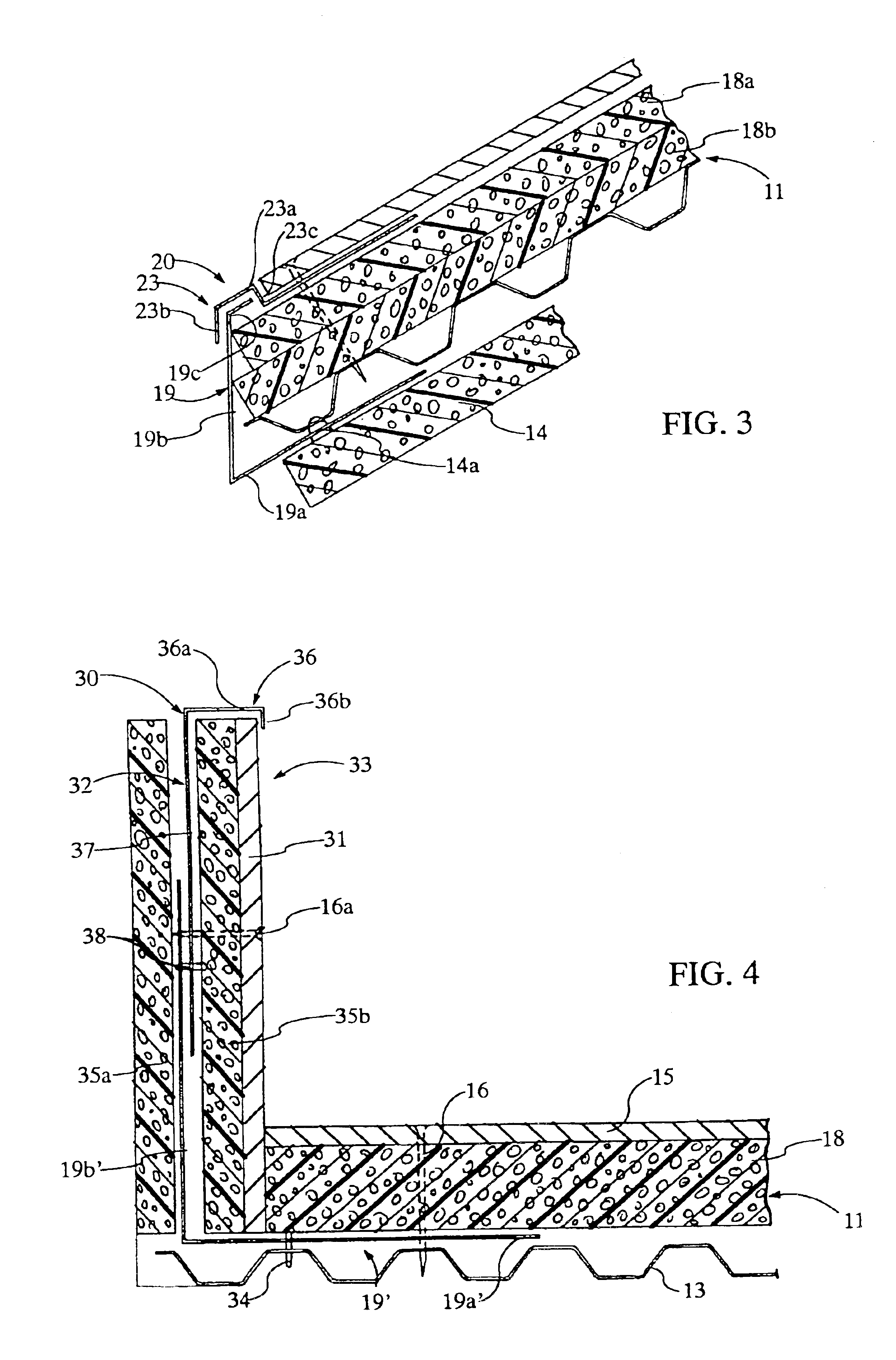 Roof deck and parapet structure