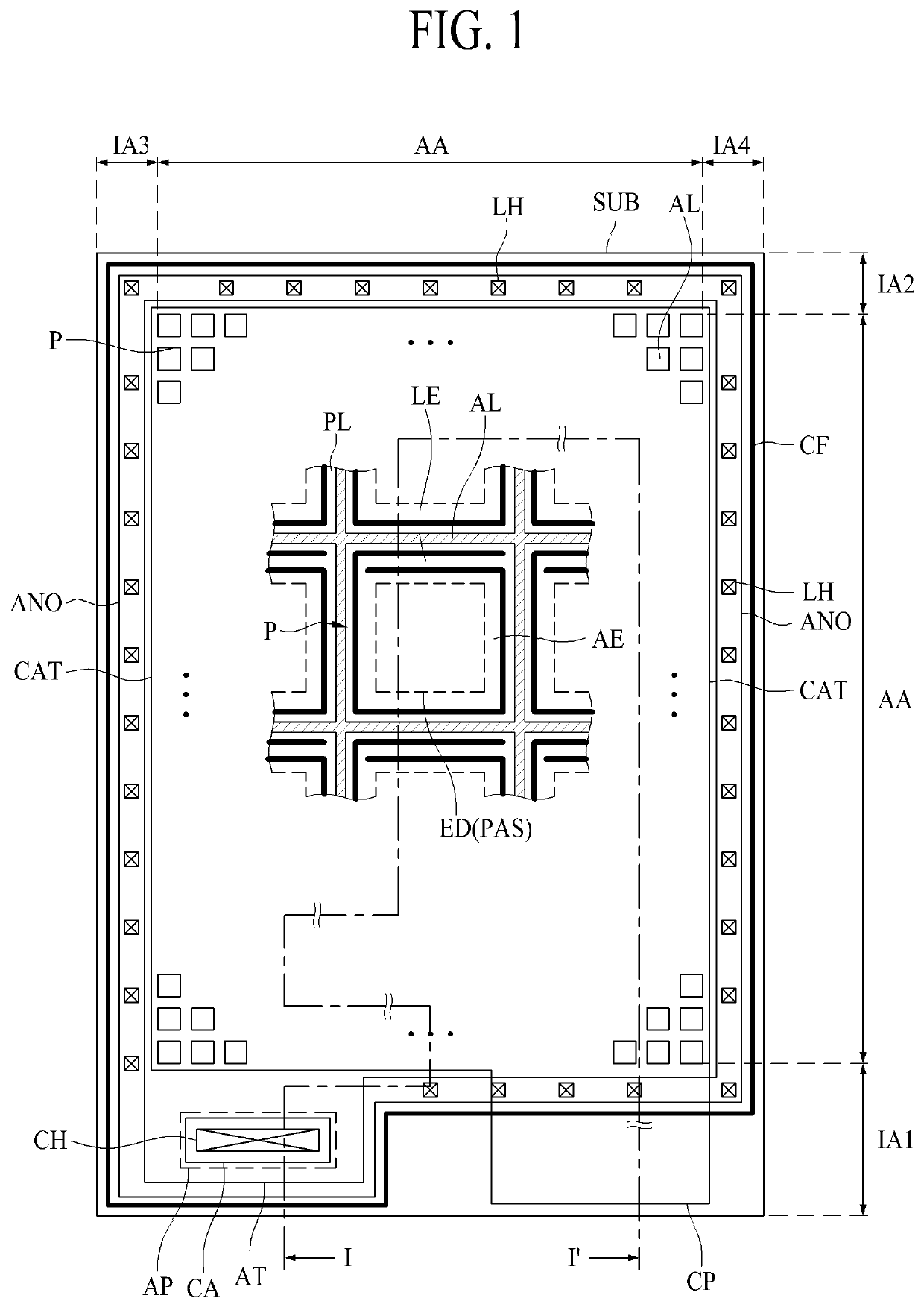 Narrow bezel electroluminance lighting device