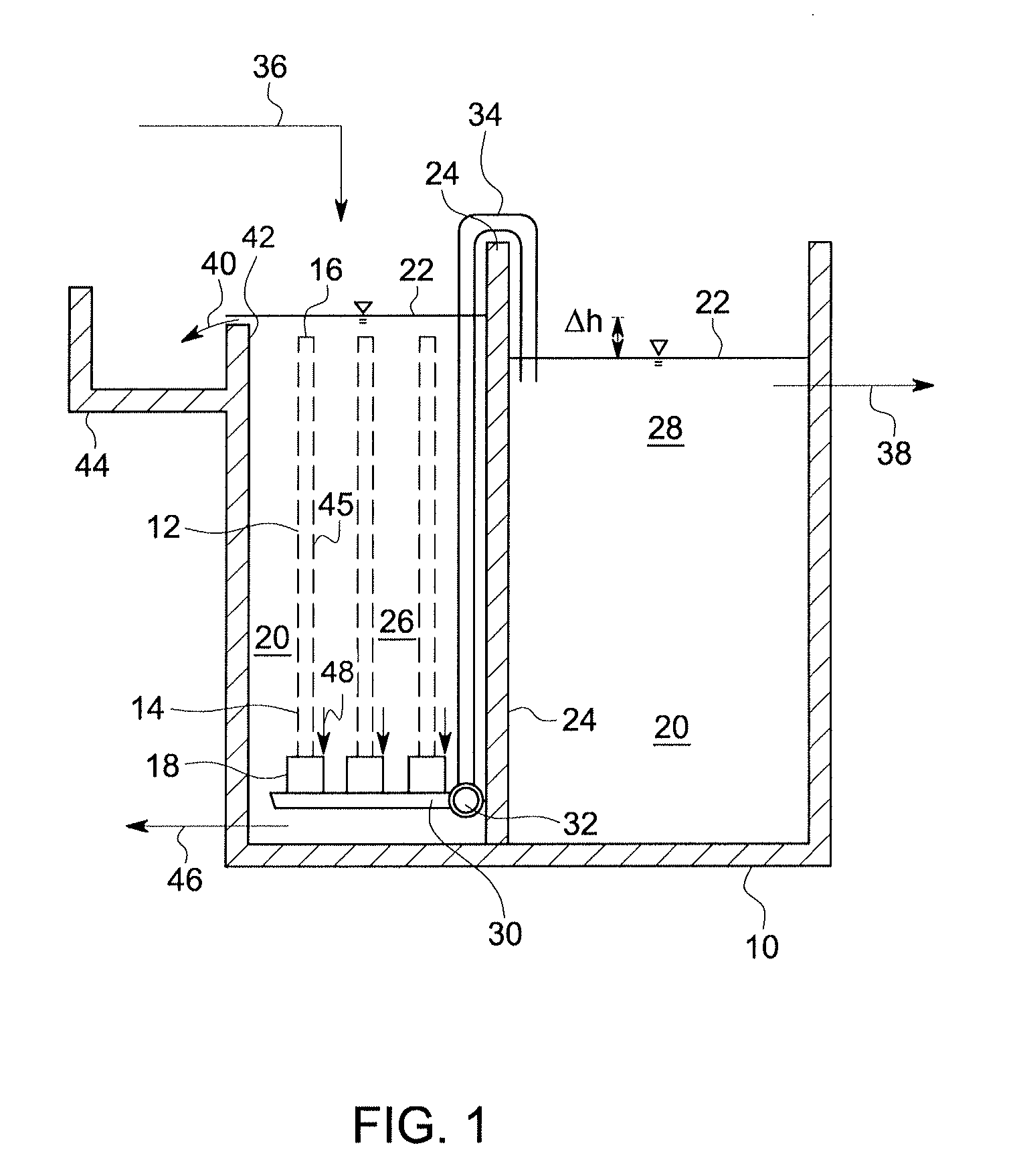 Immersed screen and method of operation