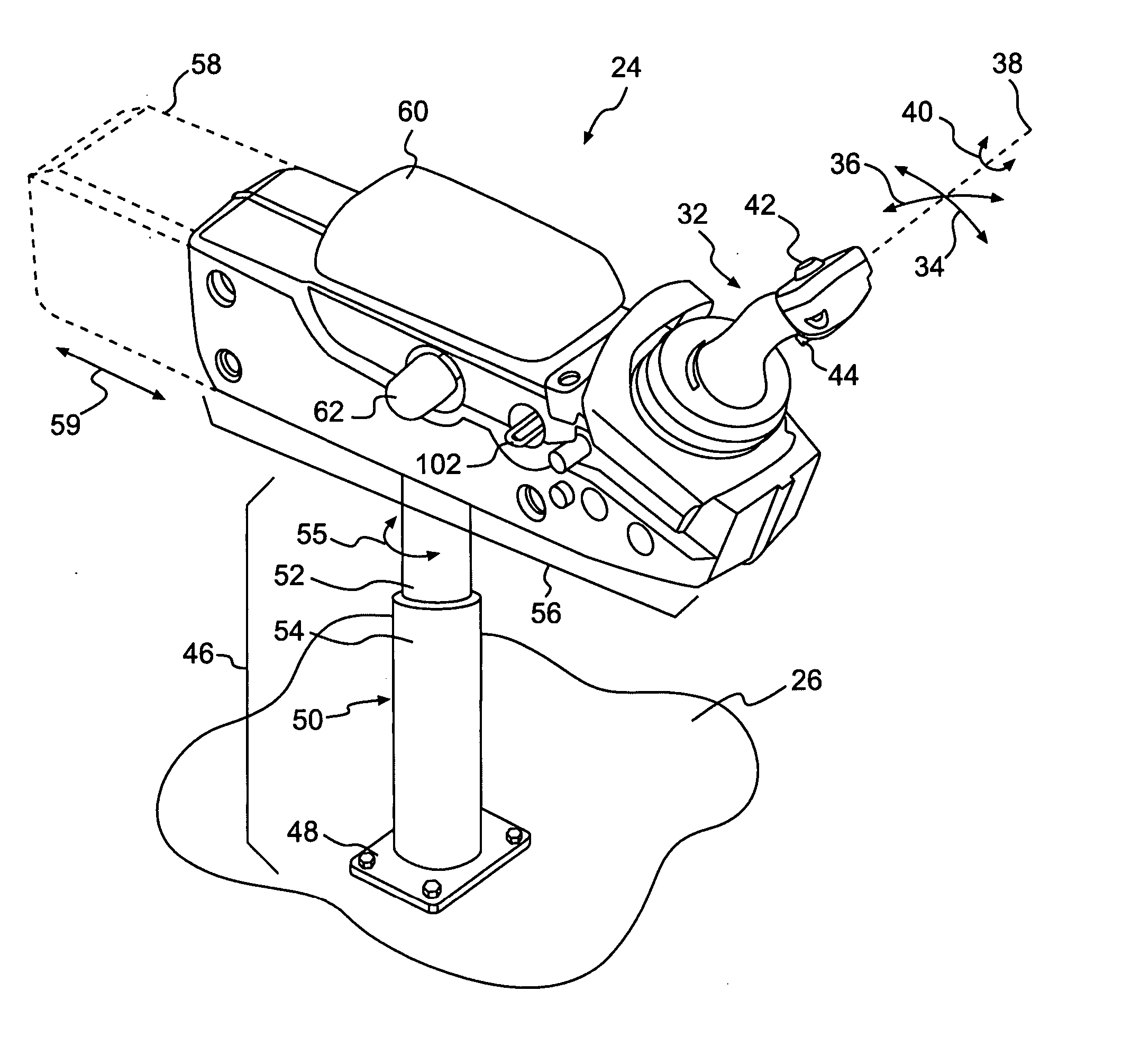 Work machine control pedestal