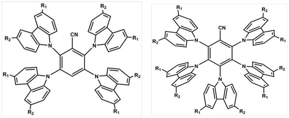 A solution-processable thermally activated delayed fluorescent material and its preparation method