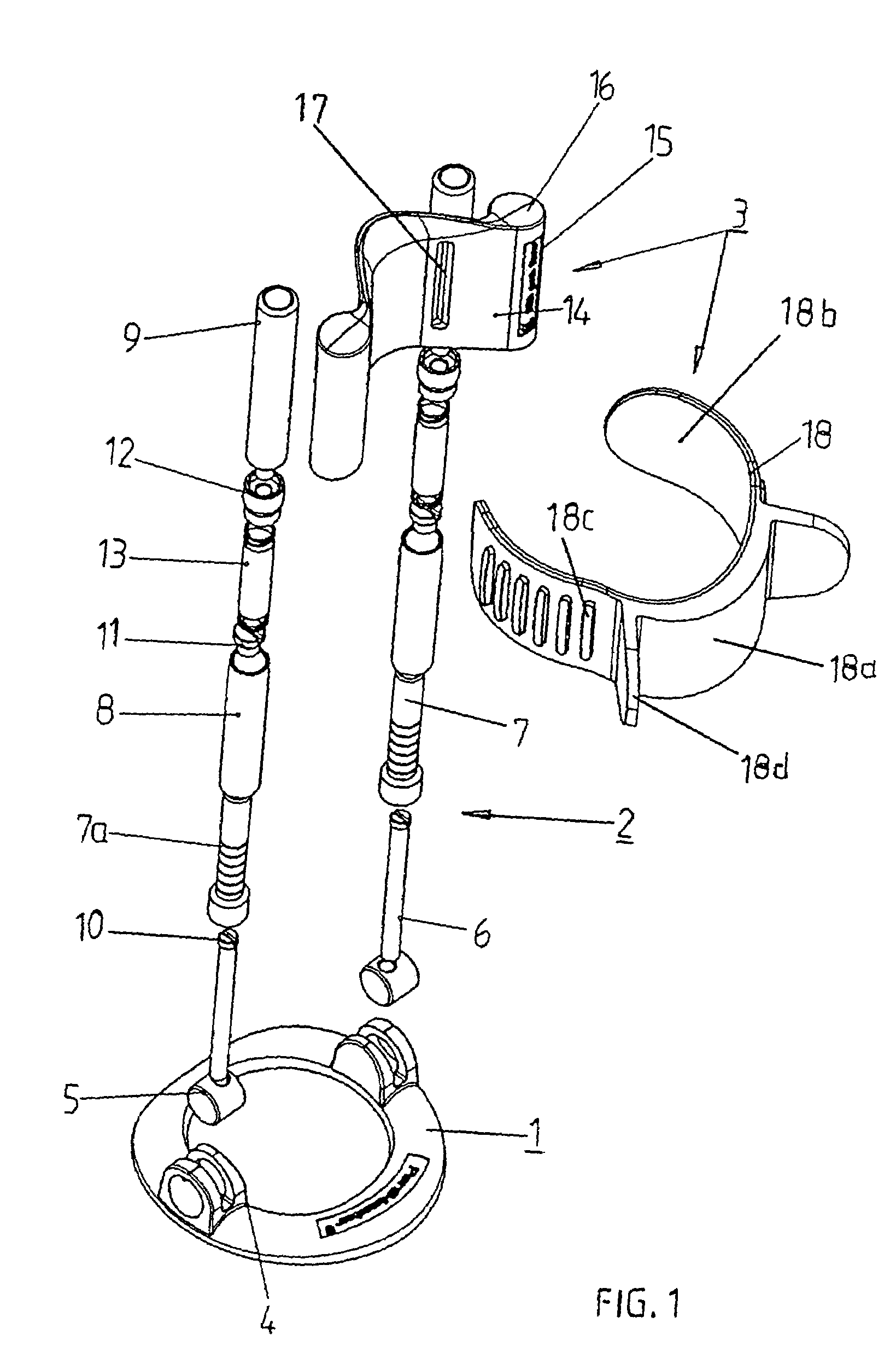 Device for extending elongate body parts