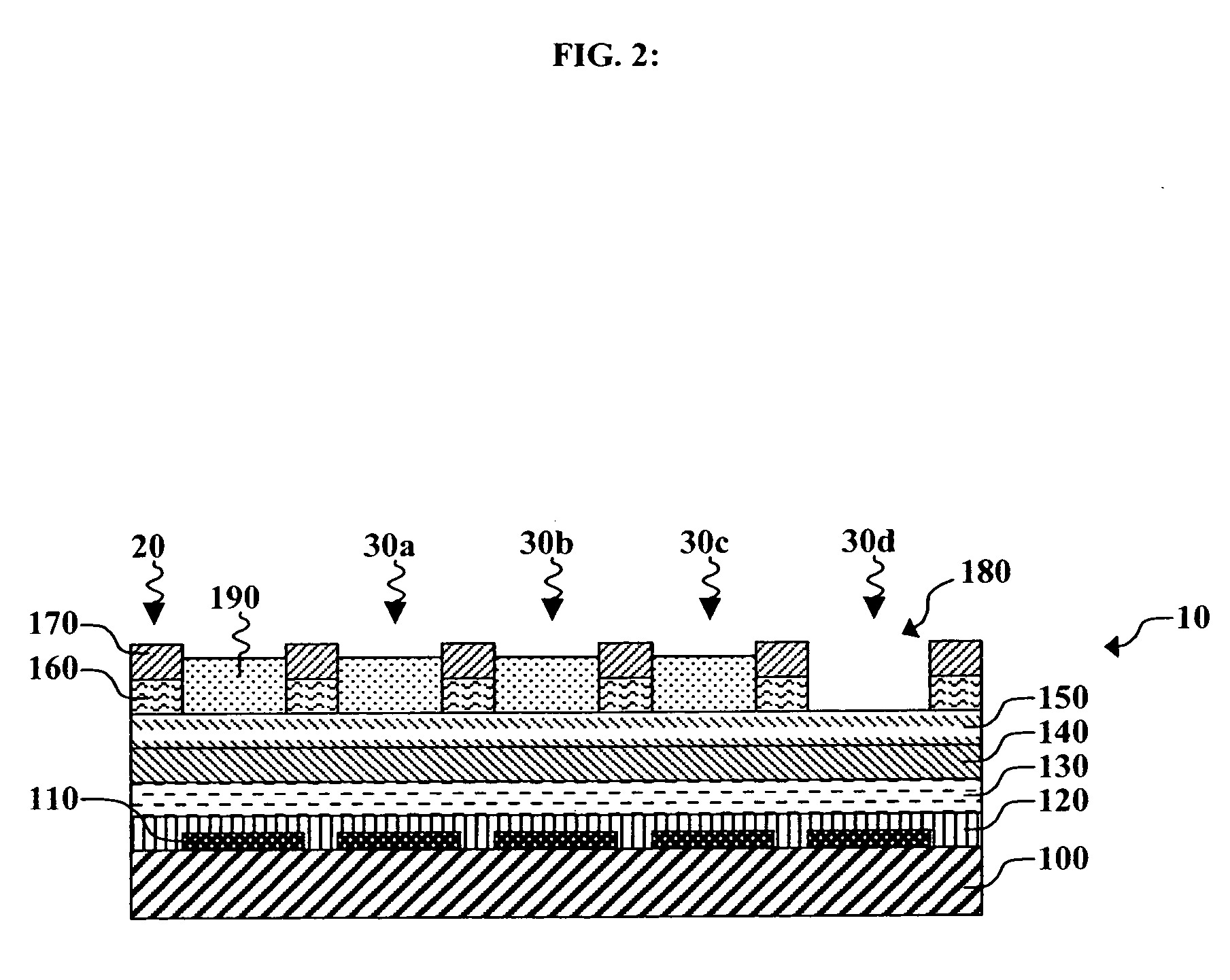 Patterning OLED device electrodes and optical material