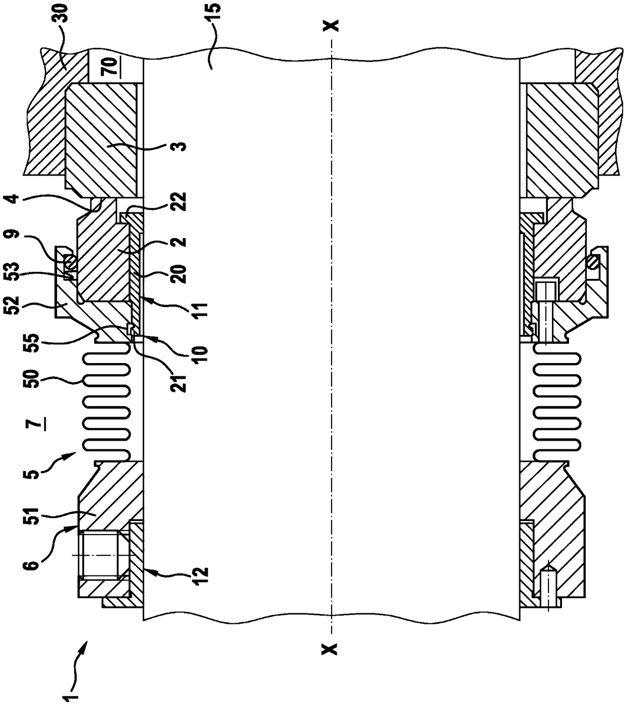 Slide ring seal arrangement with coated bellows unit