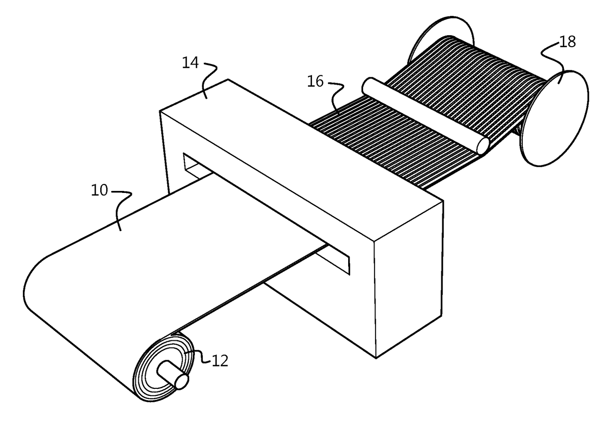 Use of a foamable polymer filament, and foamed fabric